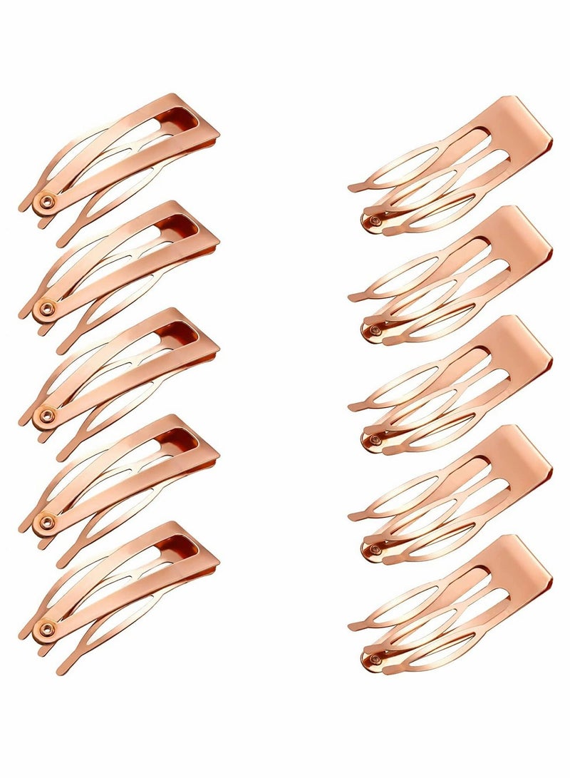 NIBEMINENT Snap Hair Clips, Double Grip Metal Anti-Slip Women Clips Decorative Accessories for Ladies and Girls (20pcs, Rose Gold) - Image 1