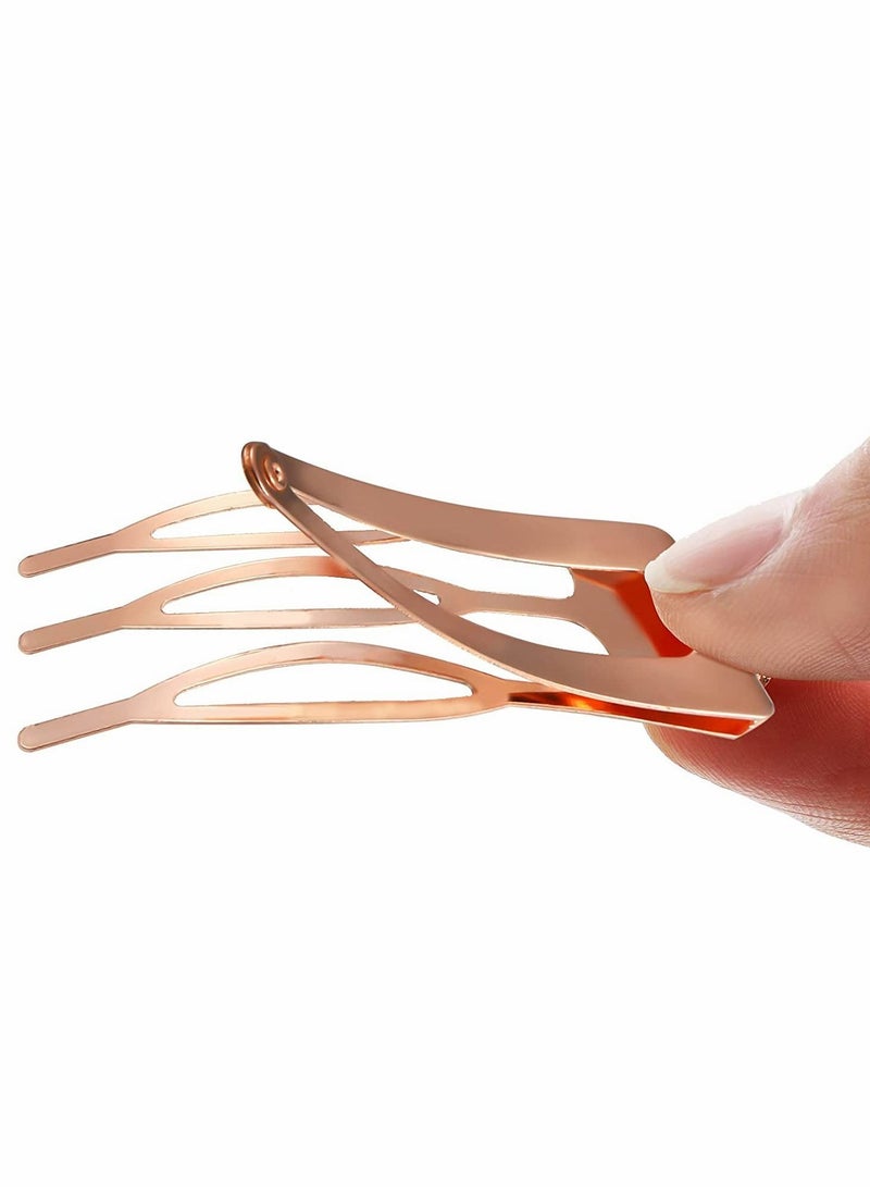 NIBEMINENT Snap Hair Clips, Double Grip Metal Anti-Slip Women Clips Decorative Accessories for Ladies and Girls (20pcs, Rose Gold) - Image 3
