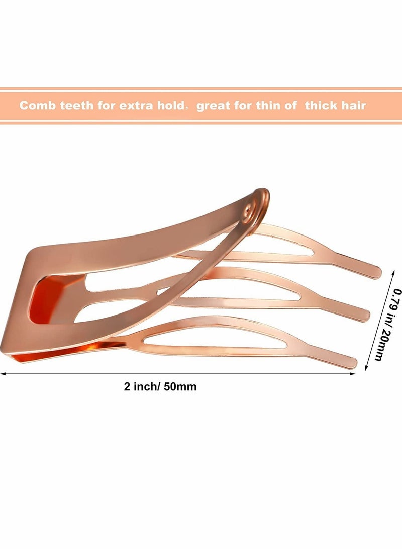 NIBEMINENT Snap Hair Clips, Double Grip Metal Anti-Slip Women Clips Decorative Accessories for Ladies and Girls (20pcs, Rose Gold) - Image 4