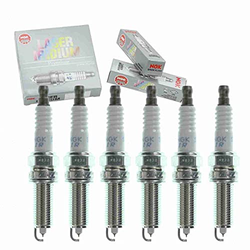 Sixity Auto 6 pc NGK Laser Iridium Spark Plugs compatible with Hyundai Genesis Coupe 3.8L V6 2010-2016 - Image 1