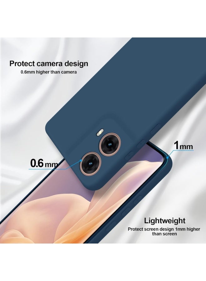 Muzz حافظة لموتورولا موتو G85 حافظة مطاطية سائلة مع بطانة ميكروفايبر ناعمة غلاف صلب رفيع مضاد للصدمات لحماية موتو G85 / موتو إيدج 50 فيوجن (أزرق) - Image 5