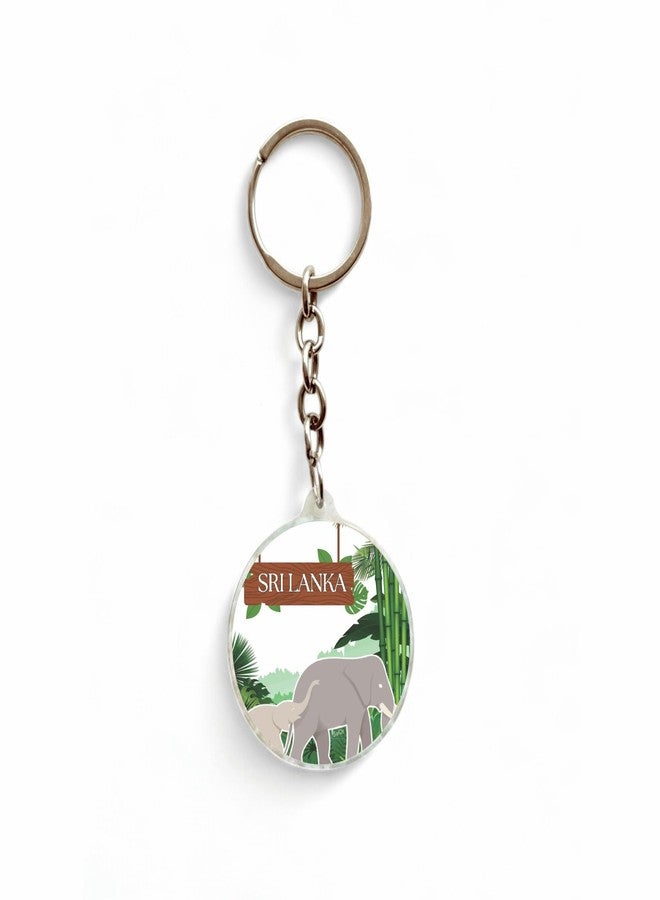 SeQR Lost and Found SRILANKA Souvenir Keychain Smart QR Tag for Travel, Bag, Stroller, Luggage Acrylic Digital ID Keychain for Safety and Return - Image 2