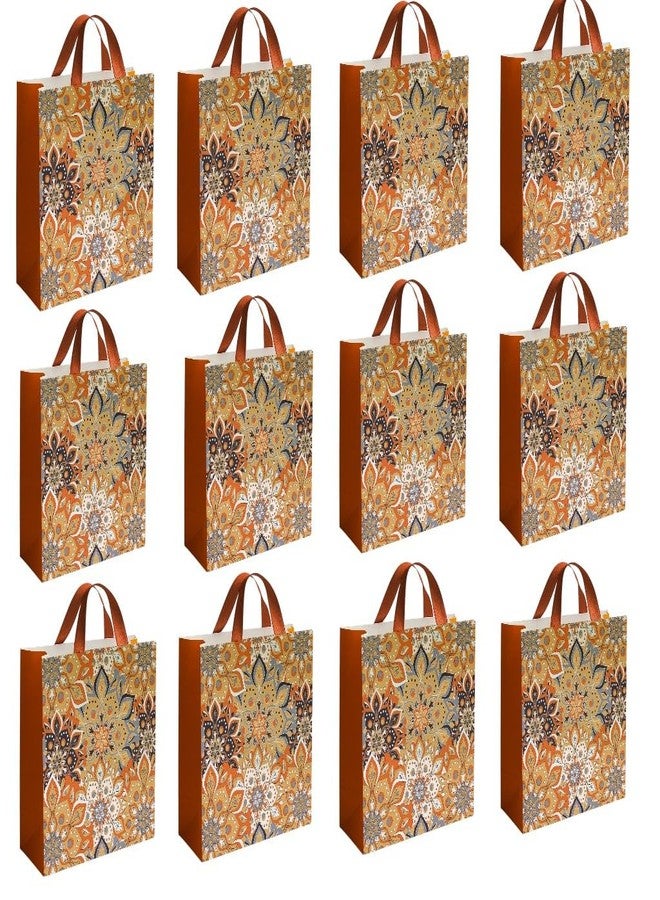 Unwrap Delights Pack of 12pcs Multipurpose Printed Paper Bags/Party Favor Gift Bags with Handles for Wedding/Birthday/Events/Return Gifts - Image 2