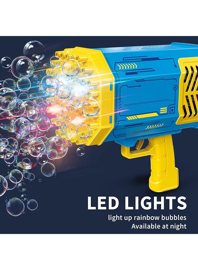 KASTWAVE Bubble Gun 69 Hole Electric Huge Amount Bubble Maker Strong Tightness Bubble Blaster Bazooka Bubble Machine With Colorful Lights For Boys Girls Birthday Summer Outdoor Party Gift - Image 2
