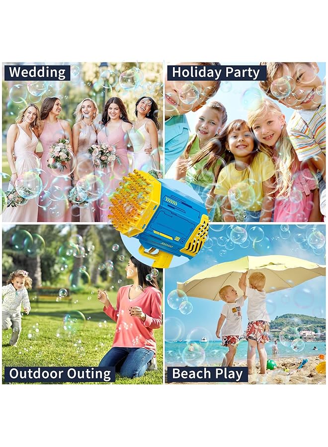 KASTWAVE Bubble Gun 69 Hole Electric Huge Amount Bubble Maker Strong Tightness Bubble Blaster Bazooka Bubble Machine With Colorful Lights For Boys Girls Birthday Summer Outdoor Party Gift - Image 3