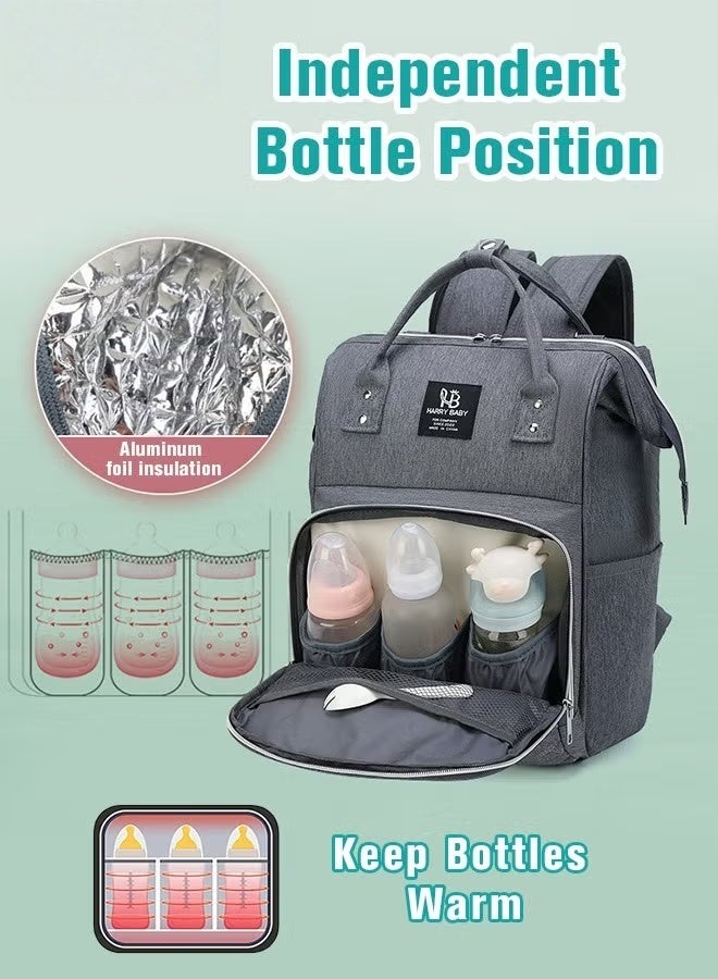 HOOKOR Diaper Bag Backpack, Multifunction Travel Back Pack Maternity Baby Changing Bags, Large Capacity, Waterproof and Stylish - Image 3