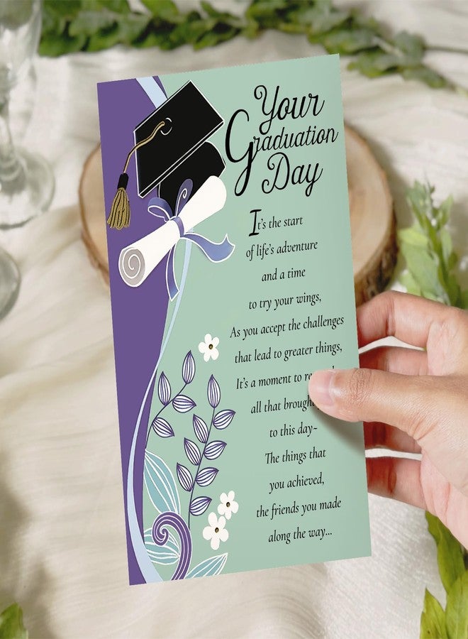 Ogeby Poem Graduation Card for Him Her, Congratulations Card for High School & College Grad, Your Graduation Day - Image 3