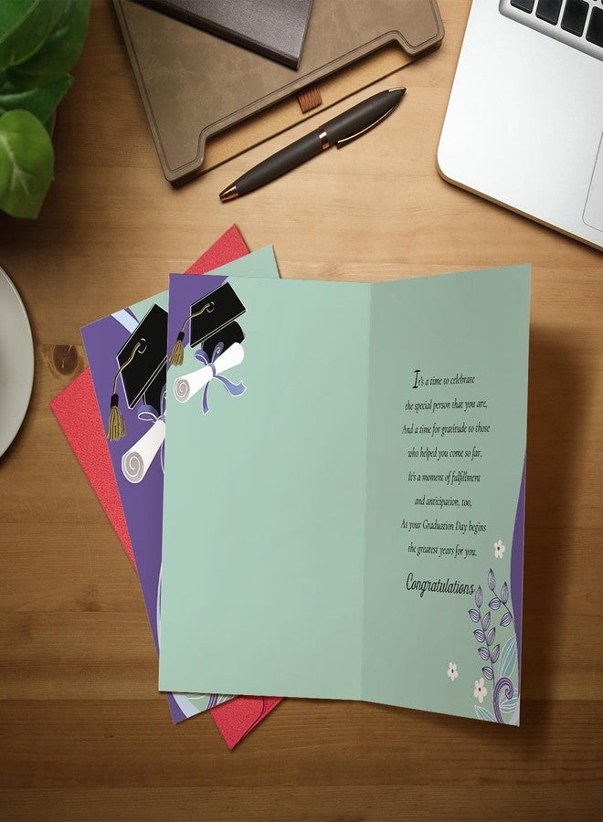 Ogeby Poem Graduation Card for Him Her, Congratulations Card for High School & College Grad, Your Graduation Day - Image 2