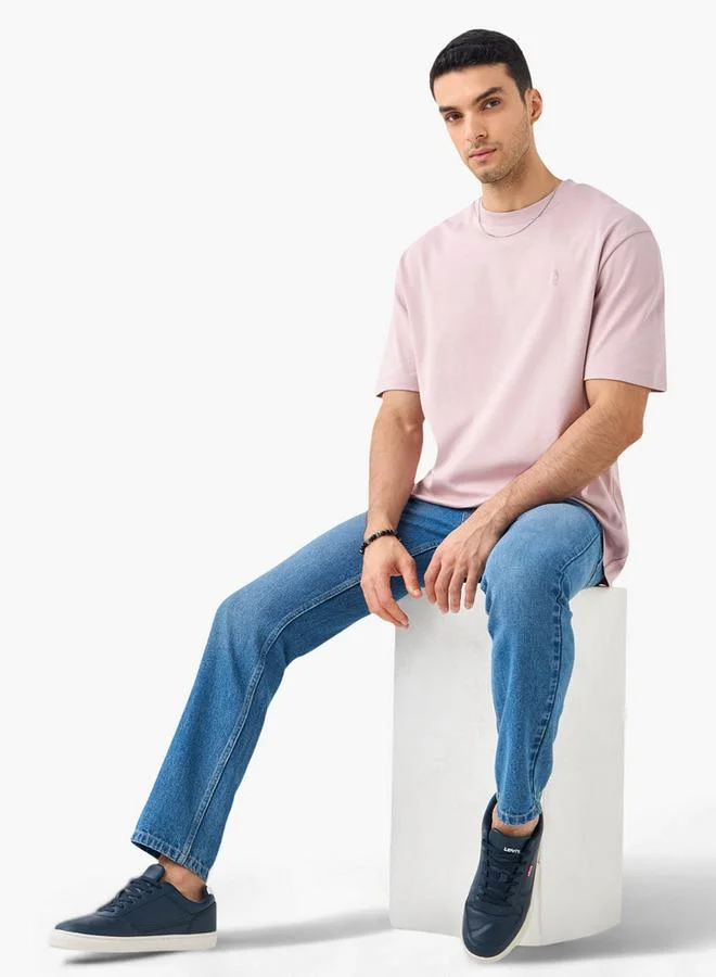 Emperor Emperor Logo Print Crew Neck T-shirt with Short Sleeves