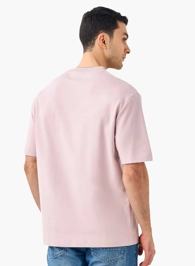 Emperor Emperor Logo Print Round Neck T-shirt with Short Sleeves