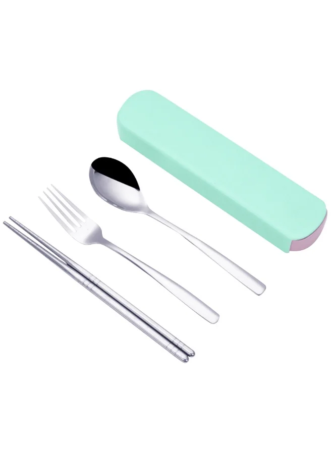 ستار بيبيز Star Babies - Spoon, Fork & Chopsticks Set - Green