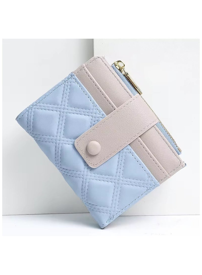 Deabolar Women Wallet  Leather Short Wallet Bifold RFID Blocking Wallet Credit Card Holder Organizer with Zipper Pocket Mini Lady Purse - Image 1