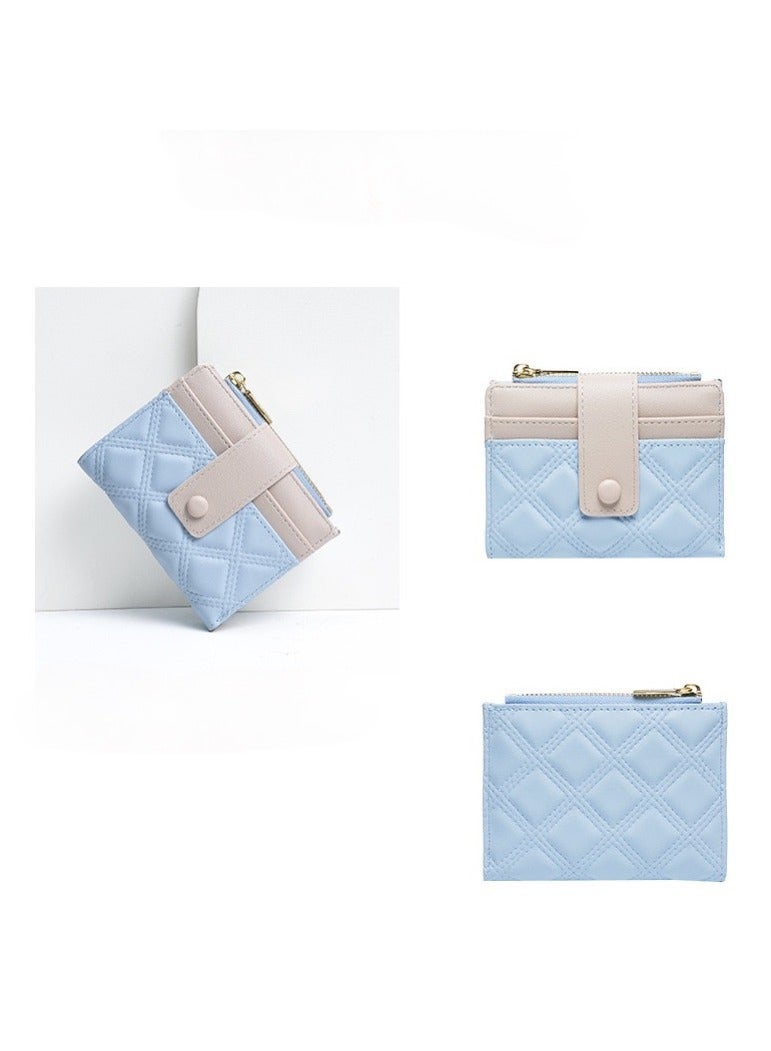 Deabolar Women Wallet  Leather Short Wallet Bifold RFID Blocking Wallet Credit Card Holder Organizer with Zipper Pocket Mini Lady Purse - Image 2