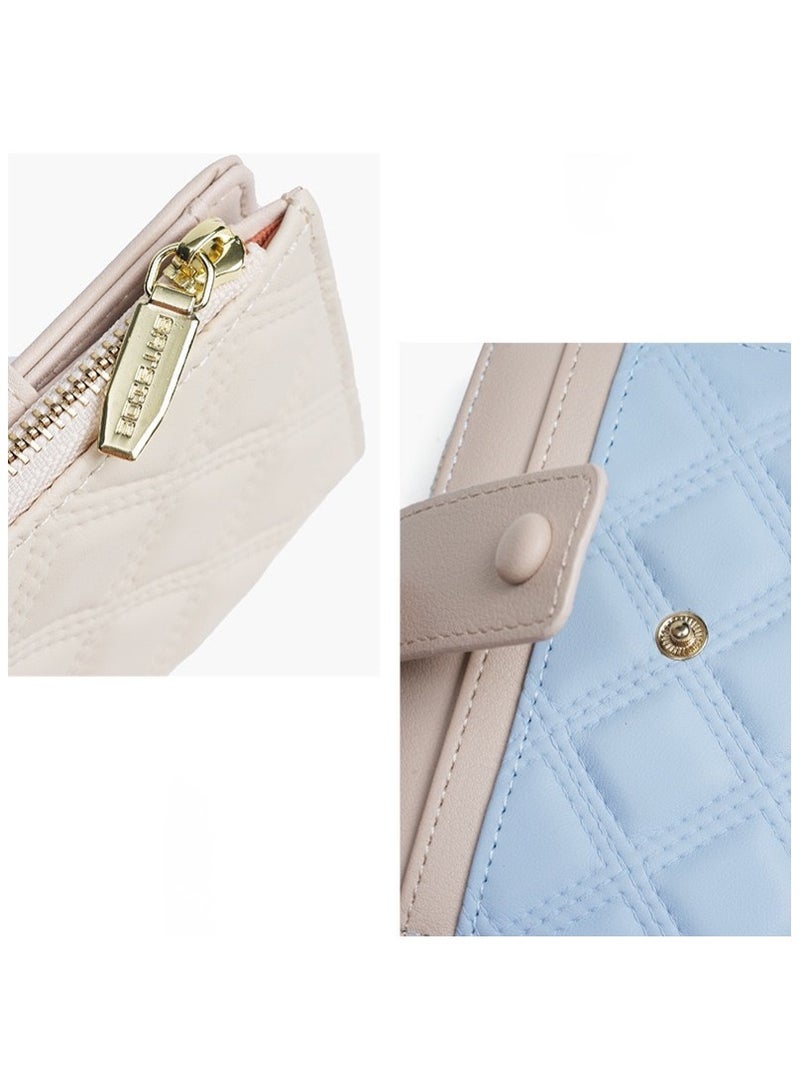 Deabolar Women Wallet  Leather Short Wallet Bifold RFID Blocking Wallet Credit Card Holder Organizer with Zipper Pocket Mini Lady Purse - Image 3