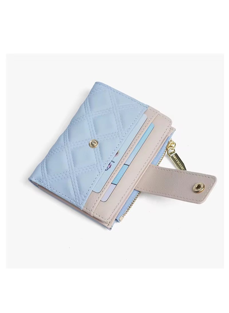 Deabolar Women Wallet  Leather Short Wallet Bifold RFID Blocking Wallet Credit Card Holder Organizer with Zipper Pocket Mini Lady Purse - Image 4