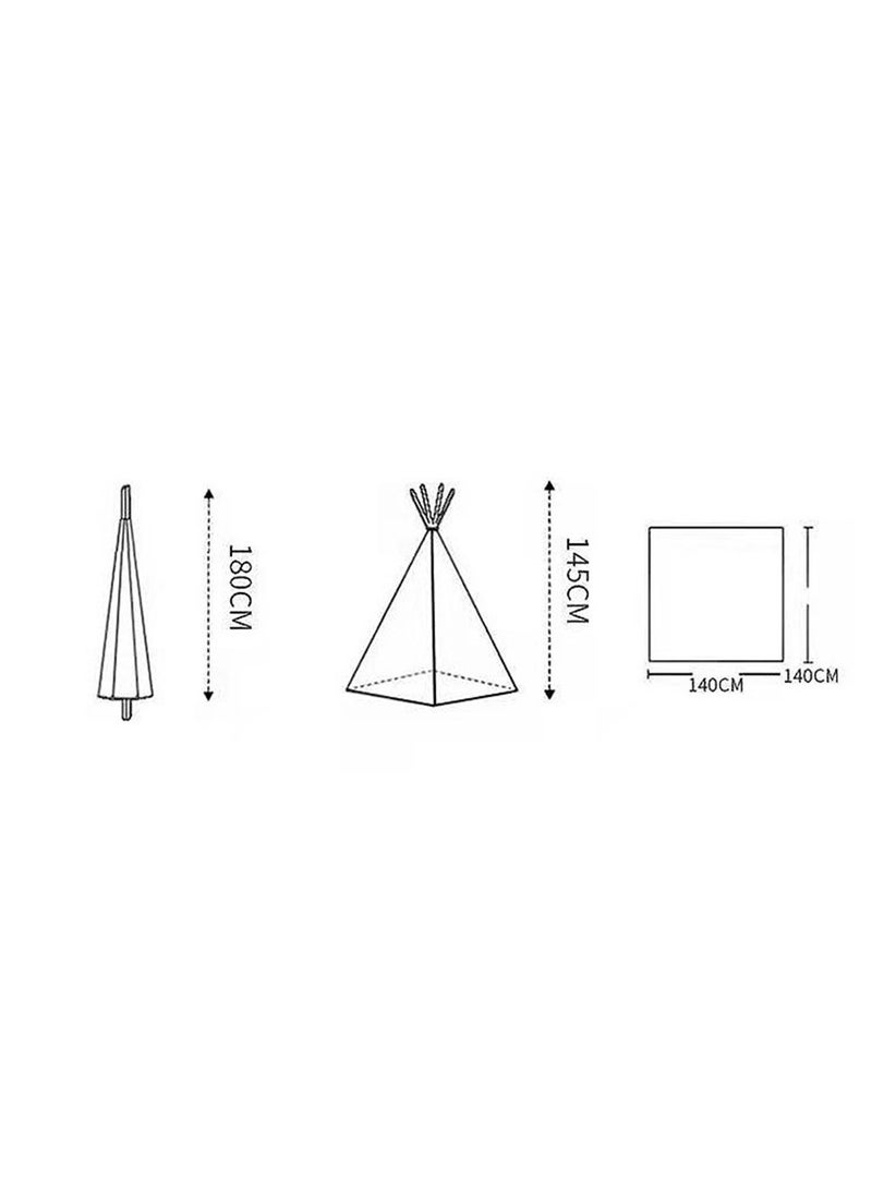 Cool Baby Foldable Teepee Tent with String Light for Kids Play Tents Kids Teepee Tent for Girls Boys Washable Tent Fodable Kids Play Tent - Image 5