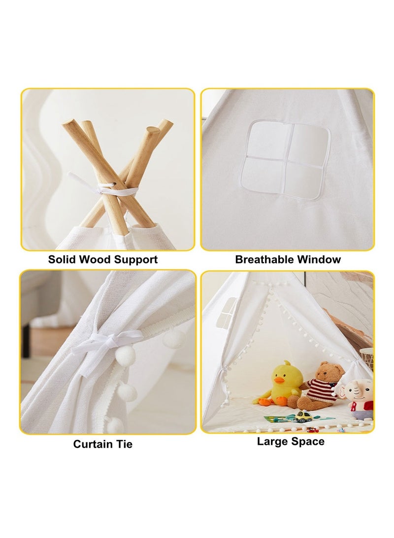 Cool Baby Foldable Teepee Tent with String Light for Kids Play Tents Kids Teepee Tent for Girls Boys Washable Tent Fodable Kids Play Tent - Image 3