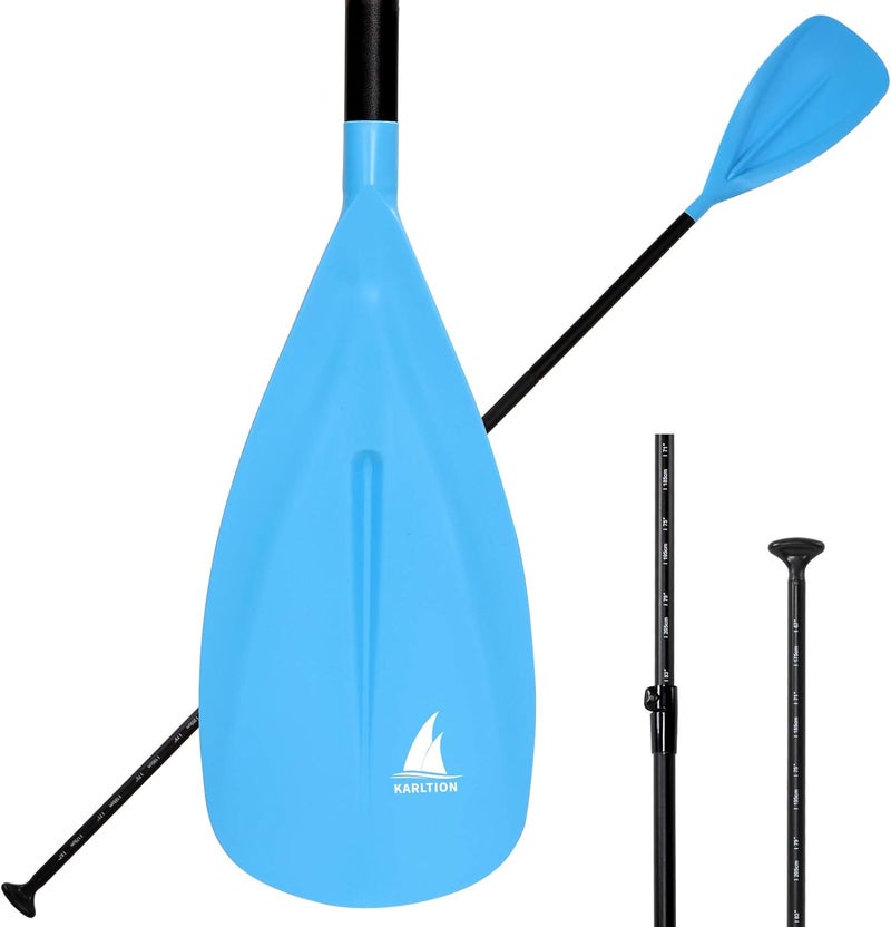 Karltion SUP Paddle - 3-Piece Adjustable Aluminium SUP Paddle with Glass Fiber Blade for Surfing, Floating, Water Sports - Image 1
