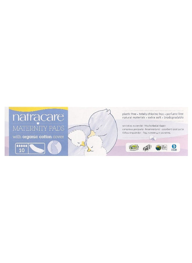 NATRACARE Natracare, Maternity Pads with Organic Cotton Cover, 10 Pads  - Image 2