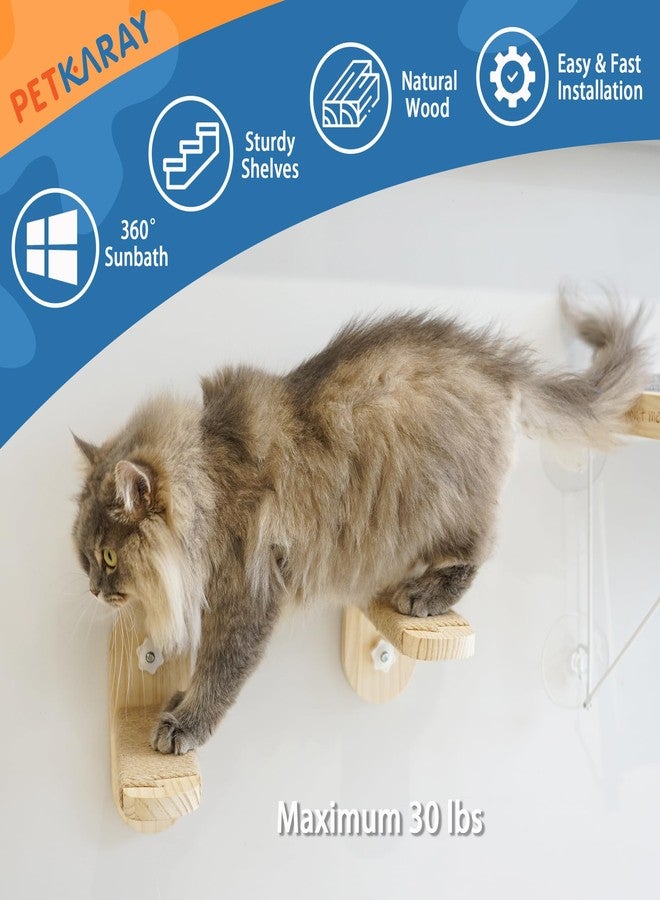 PETKARAY Cat Window Shelf, Original Cat Window Perch Stairs, Durable Kitty Seat for Window Sill, Sturdy Window Step for Indoor Cats - Image 3