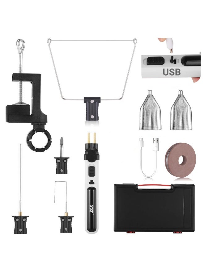 YYC 8 in 1 Cordless Hot Wire Foam Cutter Kit，Electric Styrofoam Cutting Pen, Foam Carving Tools, USB Type-C Charging, 2000mAh Lithium Battery Cutting Machine Pen Tool Kit Electronic Soldering Kit - Image 1