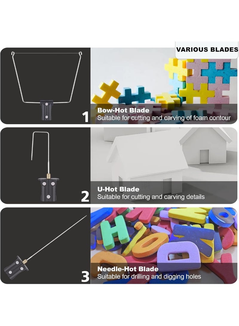 YYC 8 in 1 Cordless Hot Wire Foam Cutter Kit，Electric Styrofoam Cutting Pen, Foam Carving Tools, USB Type-C Charging, 2000mAh Lithium Battery Cutting Machine Pen Tool Kit Electronic Soldering Kit - Image 4