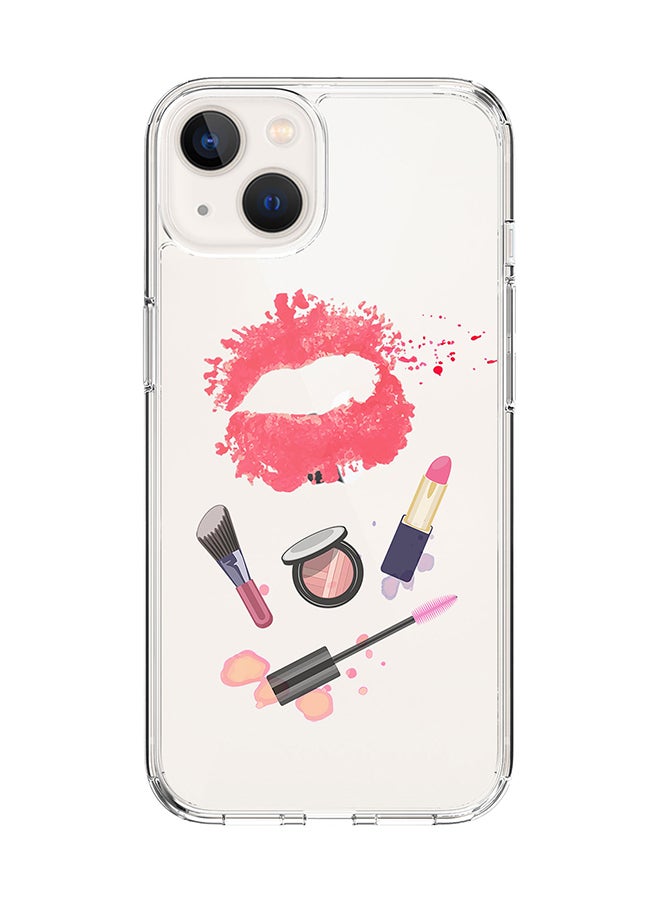 Stylizedd Classic Clear for Apple iPhone 14 Case Hybrid Soft Cover Flexible Edges Anti Drop TPU PC Gel Thin Transparent Cover [ Designed for Apple iPhone 14 ] - Makeup Kit