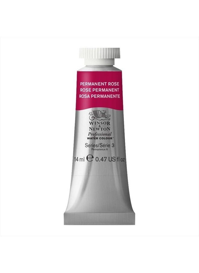 WINSOR & NEWTON Professional Watercolor, 14ml (0.47-oz) Tube, Permanent Rose  - Image 1