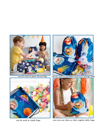 Generic Space Party Favor Bags, Pcs Goodies Drawstring Bags