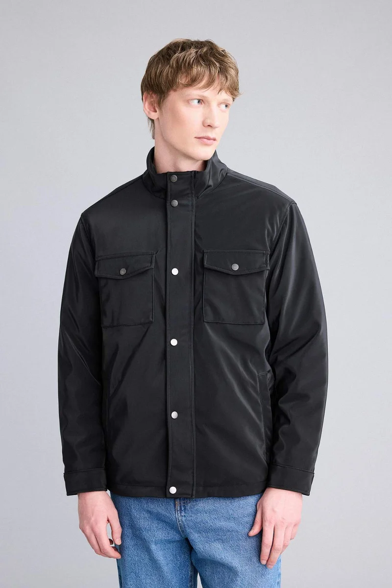 ديفاكتو Regular Fit Faux Leather Jacket