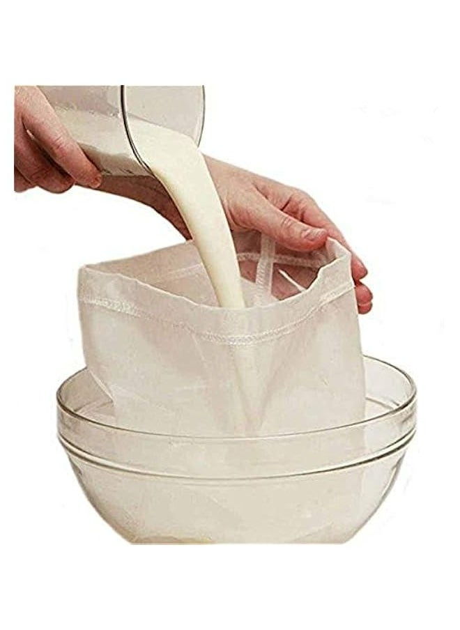 Generic High Quality 2 Pack Nut Milk Bag 10X12 - Durable Reusable Almond Milk & Food Strainer - Fine Nylon Cheesecloth for Cold Brew Coffee Filtration  - Image 4