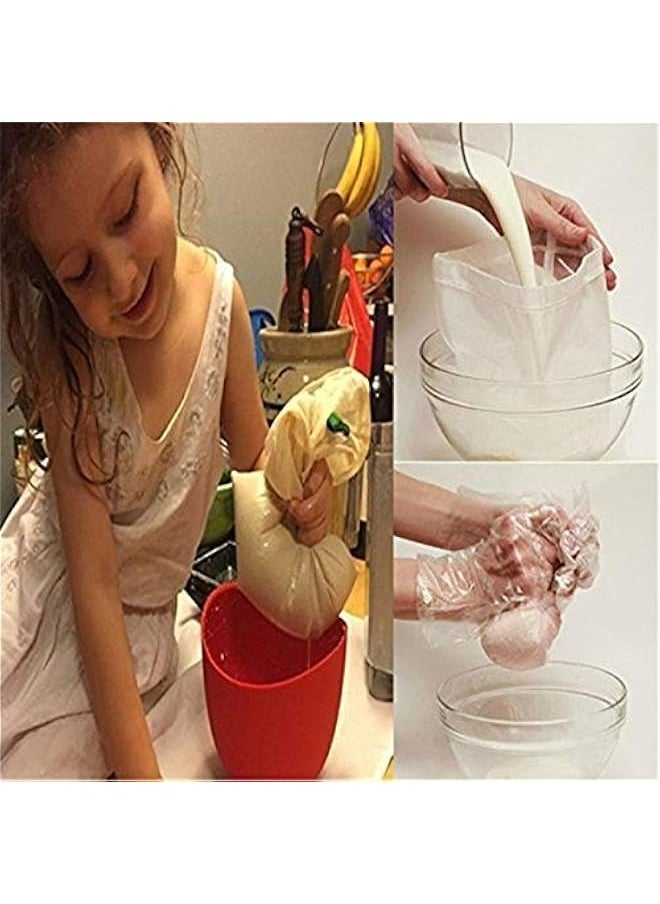 Generic High Quality 2 Pack Nut Milk Bag 10X12 - Durable Reusable Almond Milk & Food Strainer - Fine Nylon Cheesecloth for Cold Brew Coffee Filtration  - Image 5
