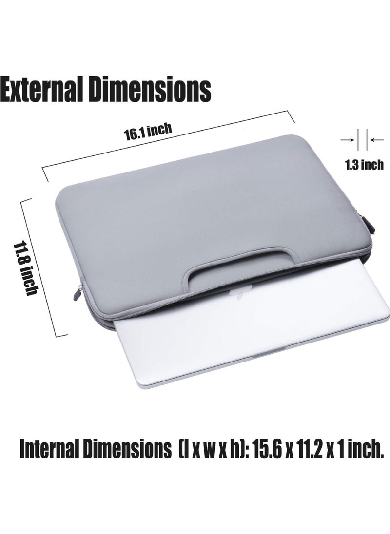 Rock Pow - Laptop Bag Case Slim Durable Briefcase Handle Bag/Notebook Computer Protective Sleeve/Multifunctional Carrying Case Compatible with 15-15.6 Inch MacBook Pro Ultrabook Notebook Computer - Image 1
