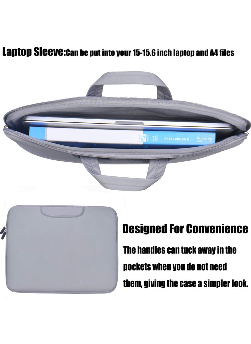 Rock Pow Laptop Bag Case Slim Durable Briefcase Handle Bag/Notebook Computer Protective Sleeve/Multifunctional Carrying Case Compatible with 15-15.6 Inch MacBook Pro Ultrabook Notebook Computer  - Image 3