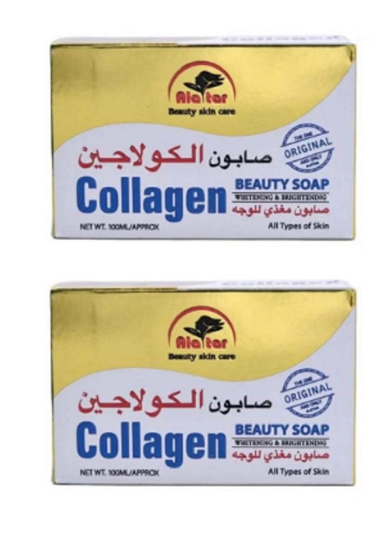 Ala tar Collagen Whitening And Brightening Soap 100 g 2 Pcs - Image 1