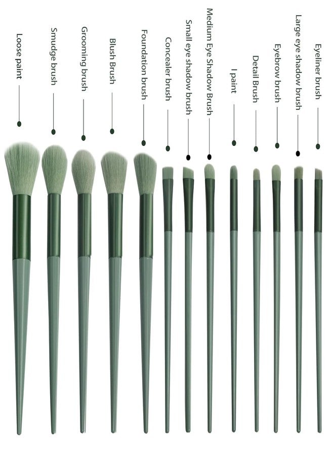 Keli 13 Pcs Makeup Brush Set for Face & Eye Makeup | Professional Soft Bristles Makeup Brushes Kit with Foundation, Blush, Powder, Concealer, Blending & Eyeshadow Brushes with Carry Pouch - Image 3