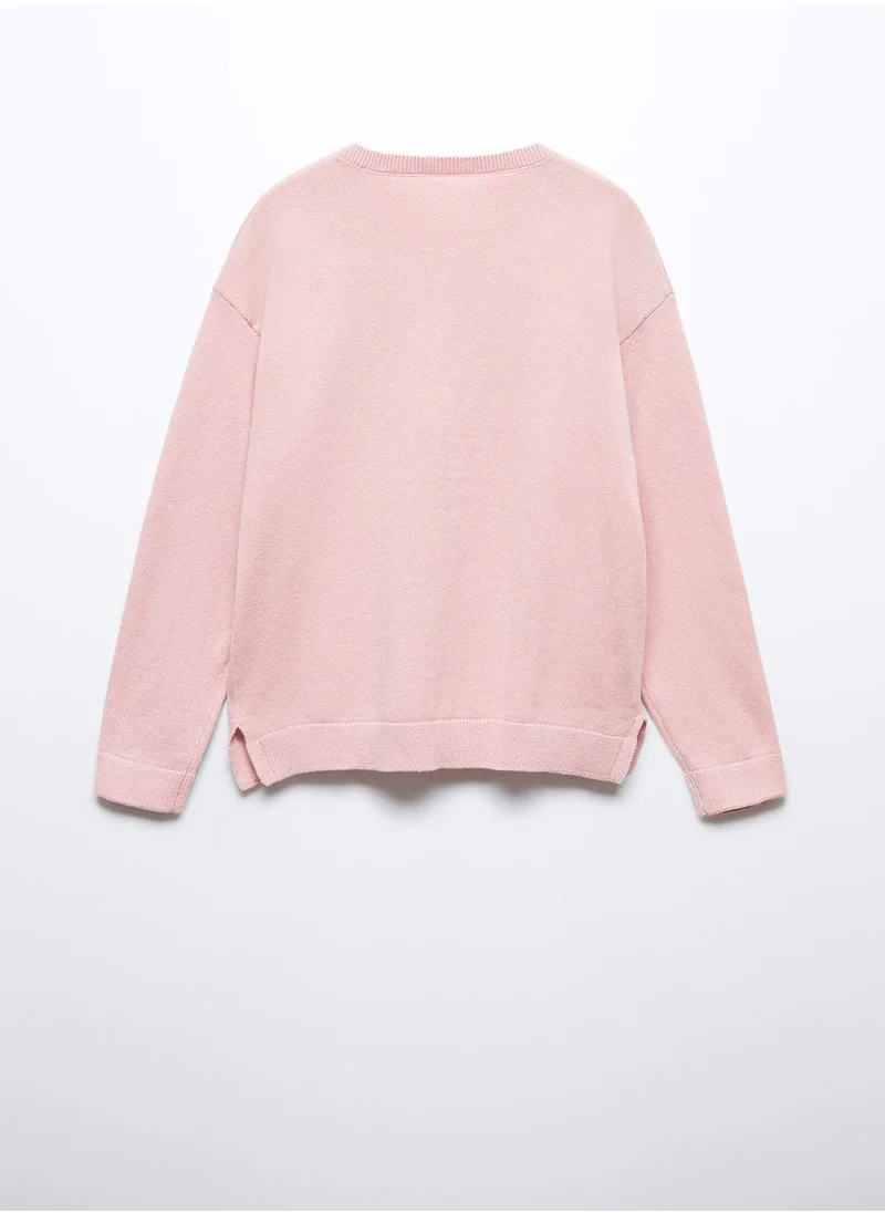 MANGO Kids Essential Crew Neck Cardigan