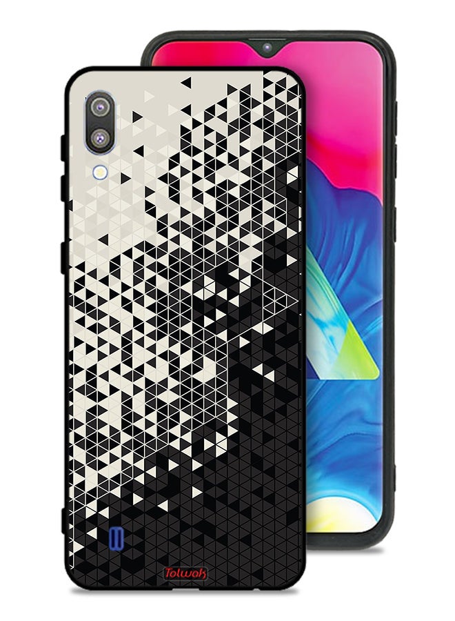 Tolwak Samsung Galaxy M10 Protective Case Cover Pattern Digital Art Triangle - Image 1