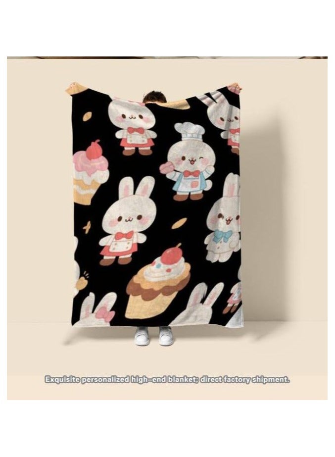 general Flannel thin blanket (warm and comfortable, suitable for sleep, gaming, dust removal and sandproof) 150cm*200cm - 1002 - Image 4