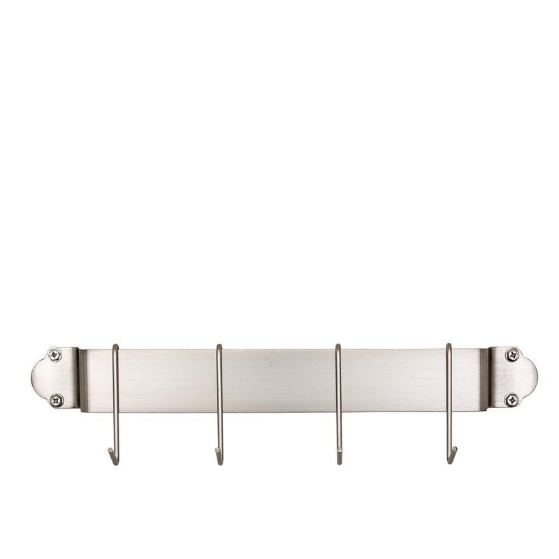 Old Dutch International Old Dutch 18 Bar Rack with 4 Hooks Satin Nickel