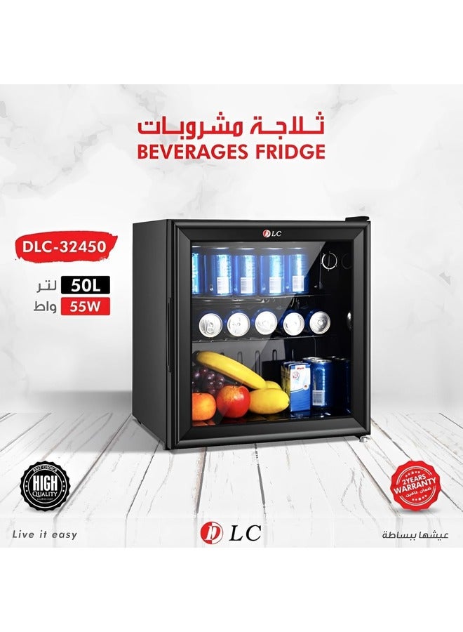 DLC Mini Beverage Refrigerator with 50L Capacity 55 W 32450 Black - Image 4