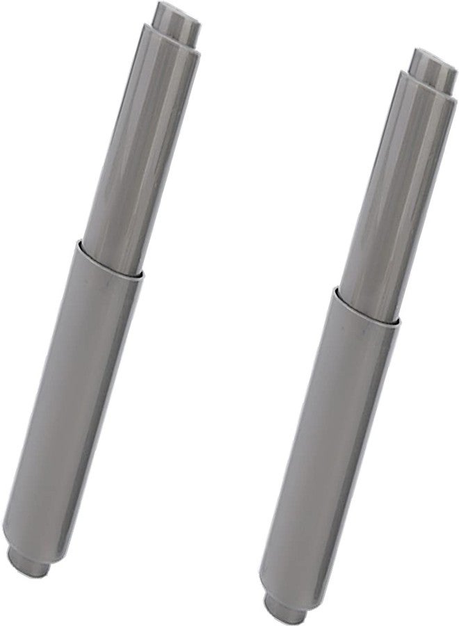 APUXON Toilet Paper Holder Roller 2pcs Gray Color Plastic Toilet Tissue Flexible Holder Replacement Bathroom Plastic Spring Loaded Insert Spindle - Image 1
