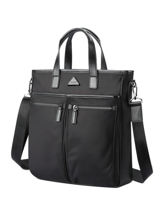 BOPAI 11-70511 Large Capacity Waterproof Laptop Handbag for Business – 14" Nylon & Polyester Bag with Multi-Layer Storage, Detachable Strap, and Comfortable Handle – Black - Image 1