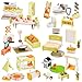 Giant bean 85pcs Wooden Plastic Dollhouse Furniture Set for 6 Rooms Modern Dollhouse Accessories Pretend Play Furniture Toys for Boys Girls Toddlers Kids 3 4 5 6 7 Years and up - Image 2