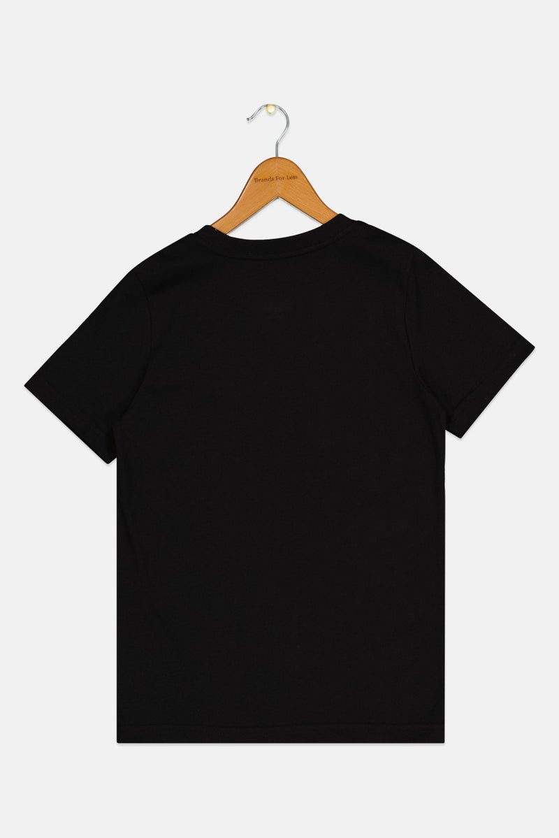 PUMA تي شيرت رياضي للأطفال الأولاد بأكمام قصيرة، خارجي، أسود - Image 3