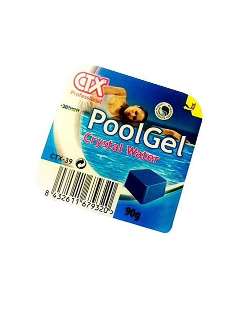 Certikin PoolGel Crystal Water CTX-39 Keep Your Pool Clear with Pool Gel 90g Improves The Efficiency Of Disinfectants And Helps To Adjust Chlorine And Ph To Their Optimum Levels BLUE