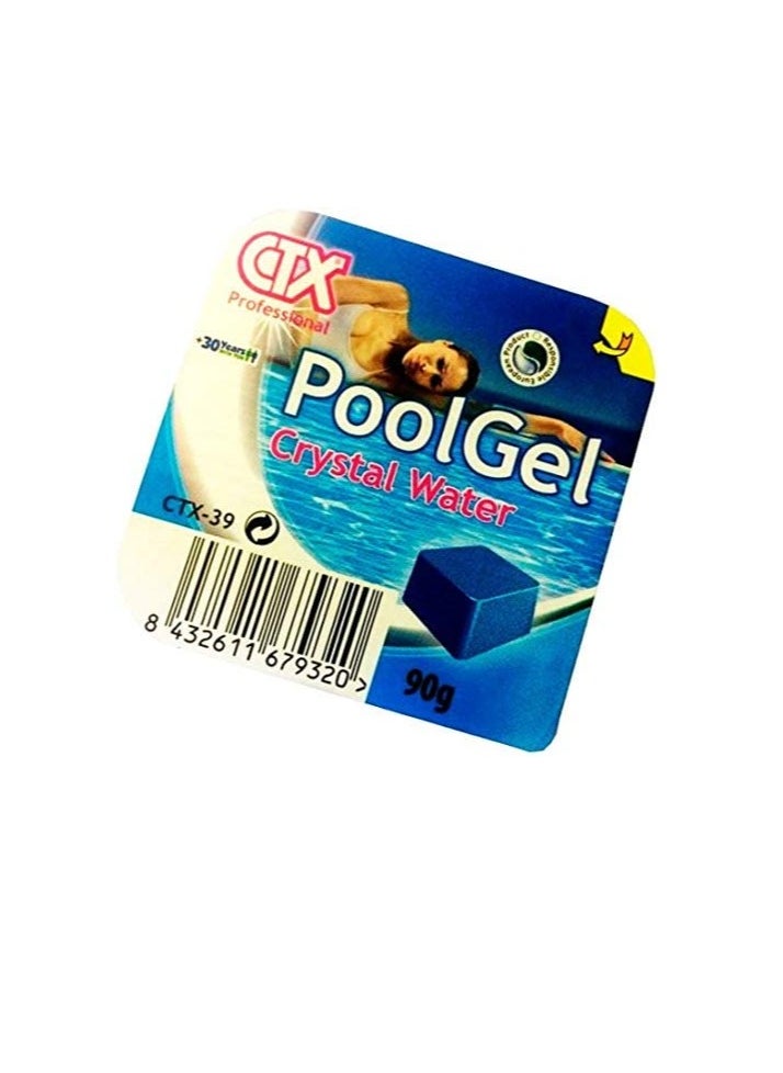 Generic - Certikin PoolGel Crystal Water CTX-39 Keep Your Pool Clear with Pool Gel 90g Improves The Efficiency Of Disinfectants And Helps To Adjust Chlorine And Ph To Their Optimum Levels BLUE - Image 1