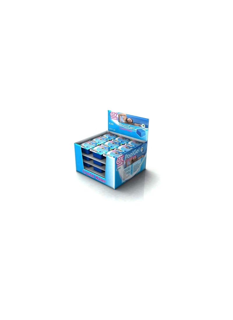 Generic - Certikin PoolGel Crystal Water CTX-39 Keep Your Pool Clear with Pool Gel 90g Improves The Efficiency Of Disinfectants And Helps To Adjust Chlorine And Ph To Their Optimum Levels BLUE - Image 1