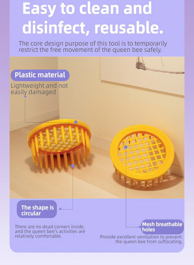 RyanDesign 6-Pack Plastic Queen Bee Cage - Reusable ABS Beekeeping Tool for Safe Queen Introduction, Transport & Isolation - Durable Ventilated Design for Busy Beekeepers - Image 3