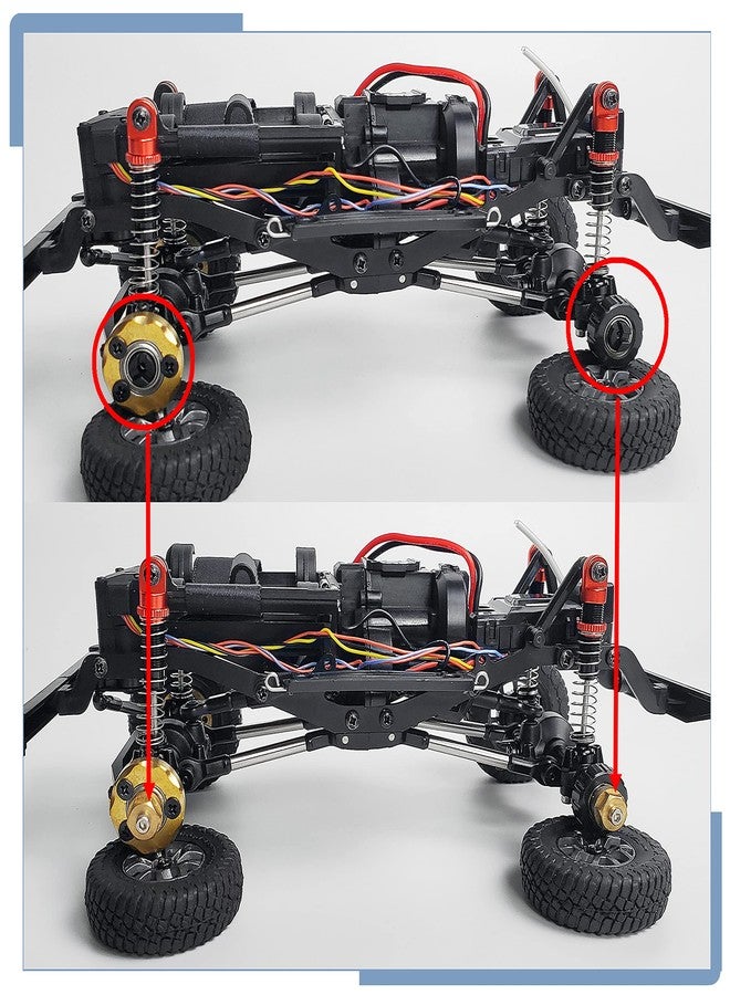مجموعة محولات زوليكار سداسية نحاسية للتحكم عن بعد، 4 قطع، لسيارات كيوشو ميني زد 4x4 جيميني بمقياس 1/18 - Image 2
